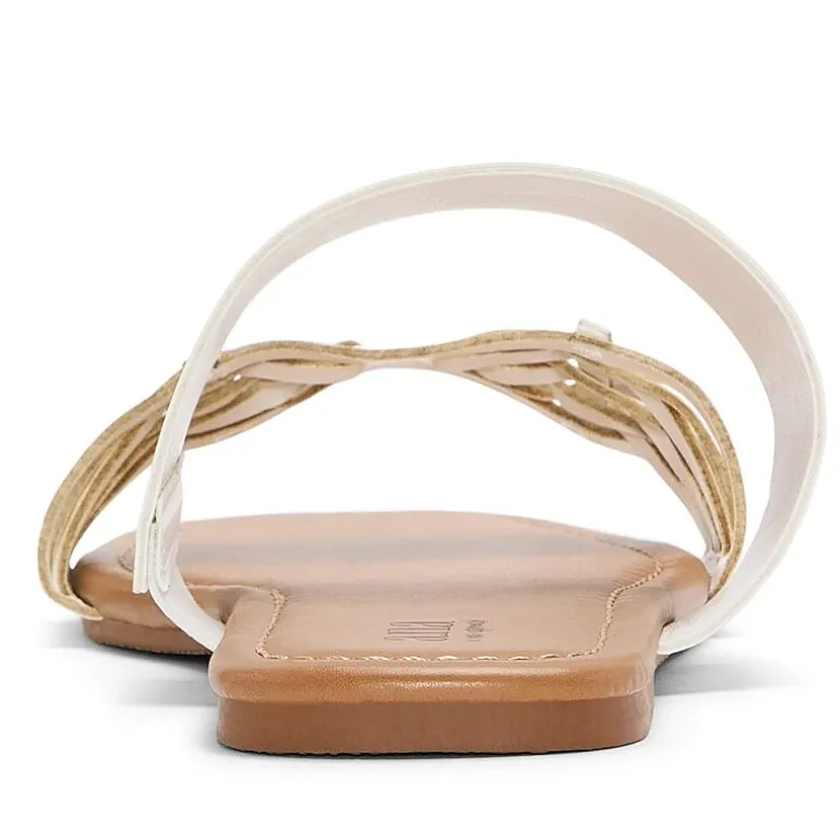 a.n.a Womens Dual Band Slide Sandals