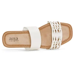 a.n.a Womens Dual Band Slide Sandals