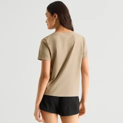 a.n.a Womens Easy-on + Easy-off Crew Neck Short Sleeve Adaptive T-Shirt