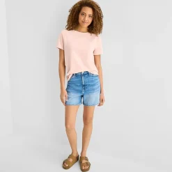a.n.a Womens Easy-on + Easy-off Crew Neck Short Sleeve Adaptive T-Shirt
