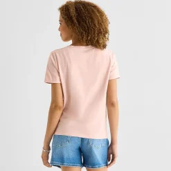 a.n.a Womens Easy-on + Easy-off Crew Neck Short Sleeve Adaptive T-Shirt