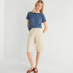 a.n.a Womens Easy-on + Easy-off Crew Neck Short Sleeve Adaptive T-Shirt