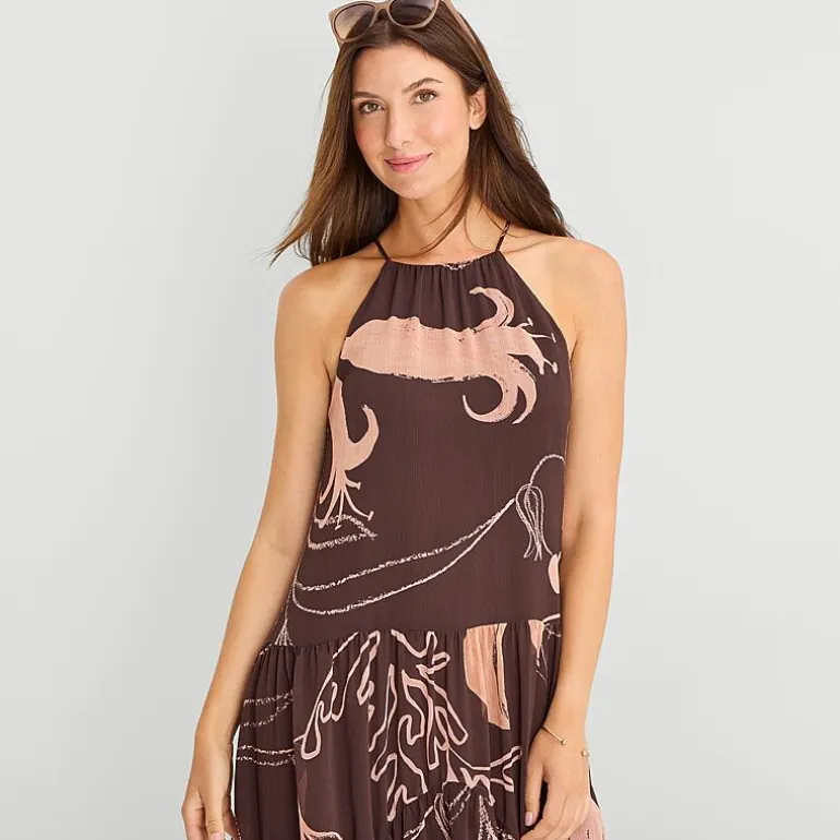 a.n.a Womens Halter Neck Sleeveless Maxi Dress