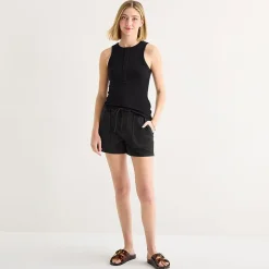 a.n.a Womens Henley Neck Sleeveless Tank Top