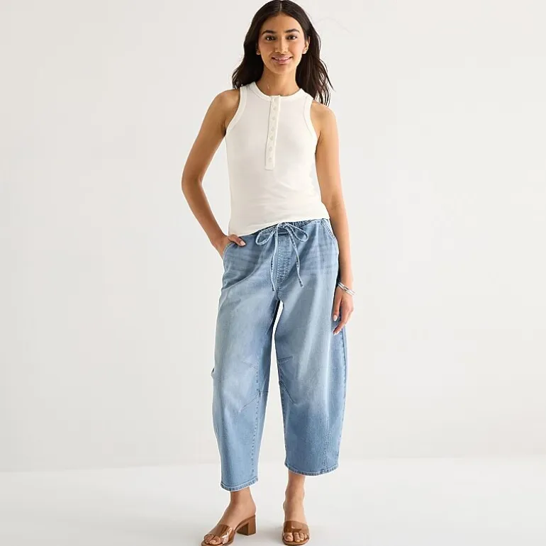 a.n.a Womens Henley Neck Sleeveless Tank Top