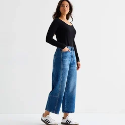 a.n.a Womens Highest Rise Barrel Jean