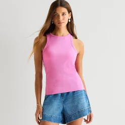 a.n.a Womens High Neck Sleeveless Tank Top