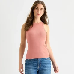 a.n.a Womens High Neck Sleeveless Tank Top