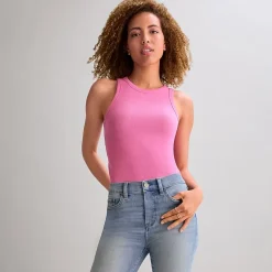 a.n.a Womens High Neck Sleeveless Tank Top