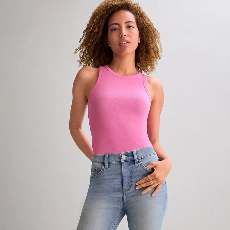 a.n.a Womens High Neck Sleeveless Tank Top