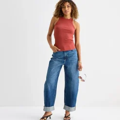 a.n.a Womens High Neck Sleeveless Tank Top