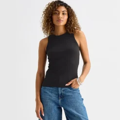 a.n.a Womens High Neck Sleeveless Tank Top