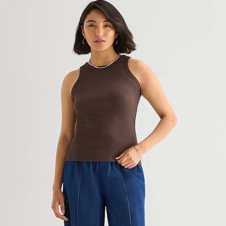 a.n.a Womens High Neck Sleeveless Tank Top