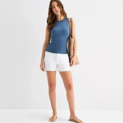 a.n.a Womens High Neck Sleeveless Tank Top