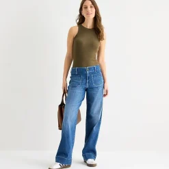 a.n.a Womens High Neck Sleeveless Tank Top