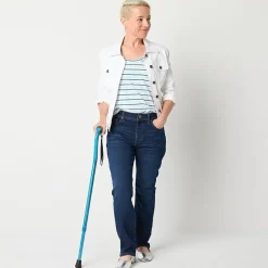a.n.a Womens High Rise Adaptive Easy-on + Easy-off Straight Leg Jean