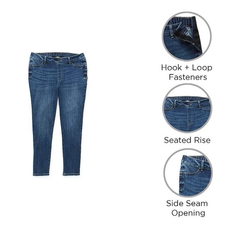 a.n.a Womens High Rise Adaptive "Seated" Skinny Jean
