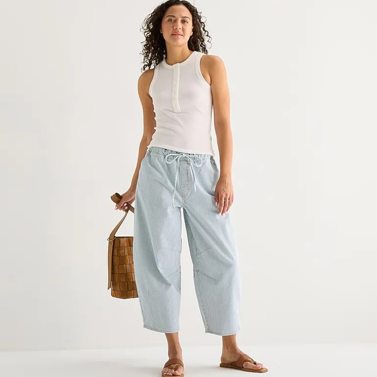 a.n.a Womens High Rise Barrel Jean