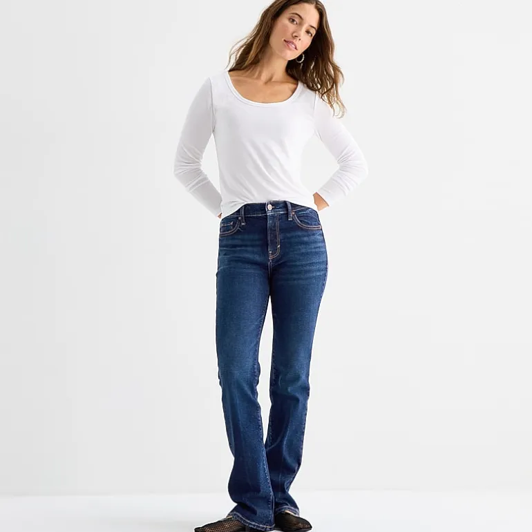 a.n.a Womens High Rise Bootcut Jean