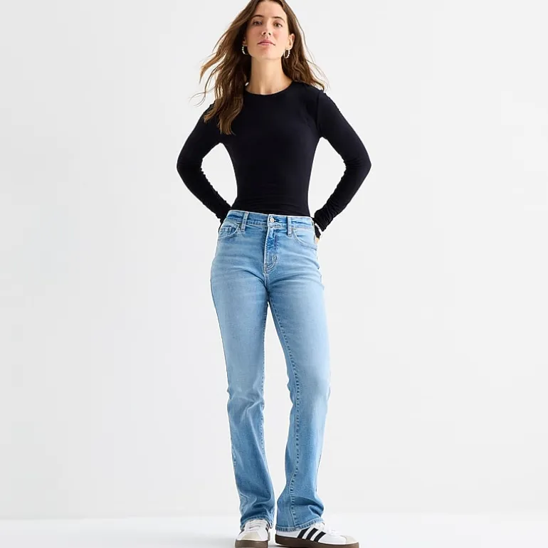 a.n.a Womens High Rise Bootcut Jean