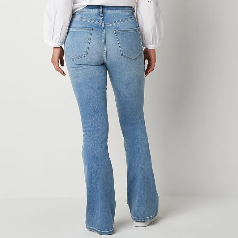 a.n.a Womens High Rise Flare Leg Jean