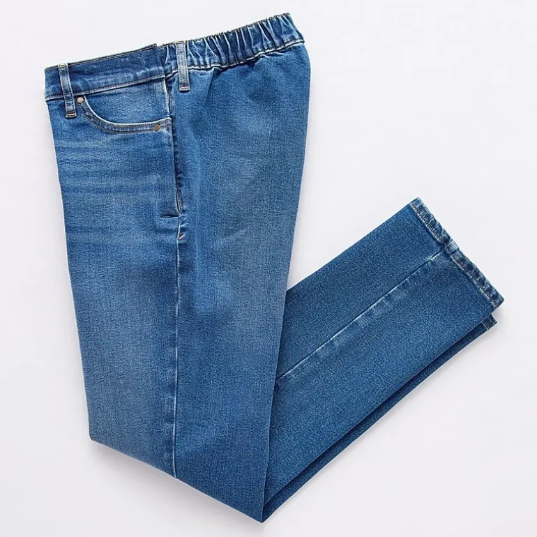 a.n.a Womens High Rise Seated Wear Straight Leg Jean