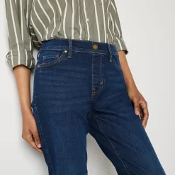 a.n.a Womens High Rise Seated Wear Straight Leg Jean