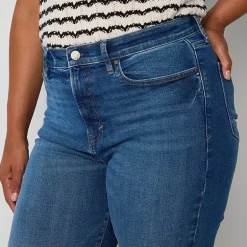 a.n.a Womens High Rise Straight Leg Jean