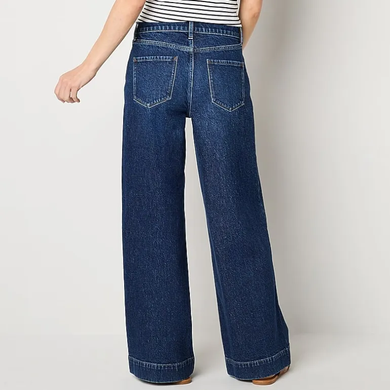 a.n.a Womens High Rise Wide Leg Jean