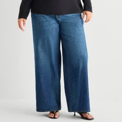 a.n.a Womens High Rise Wide Leg Jean