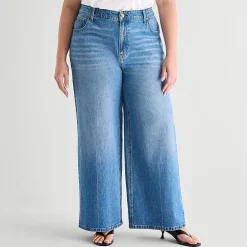 a.n.a Womens High Rise Wide Leg Jean