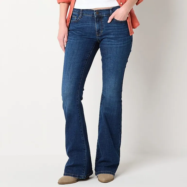 a.n.a Womens Low Rise Flare Leg Jean