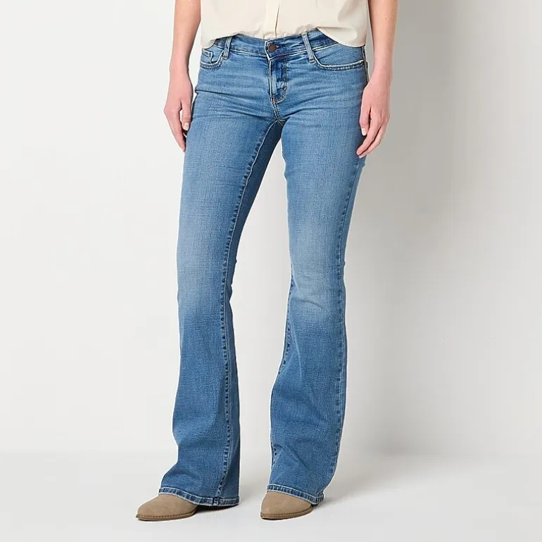 a.n.a Womens Low Rise Flare Leg Jean