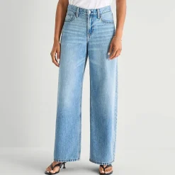 a.n.a Womens Low Rise Loose Fit Jean