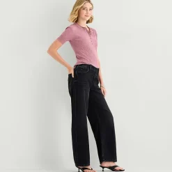 a.n.a Womens Low Rise Loose Fit Jean