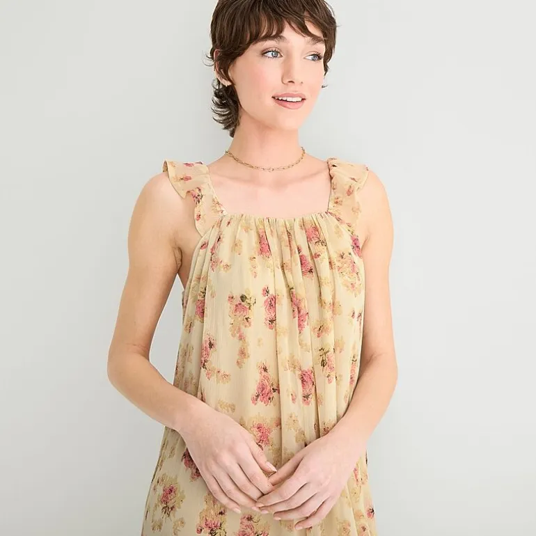 a.n.a Womens Midi Square Neck Sleeveless Sundress