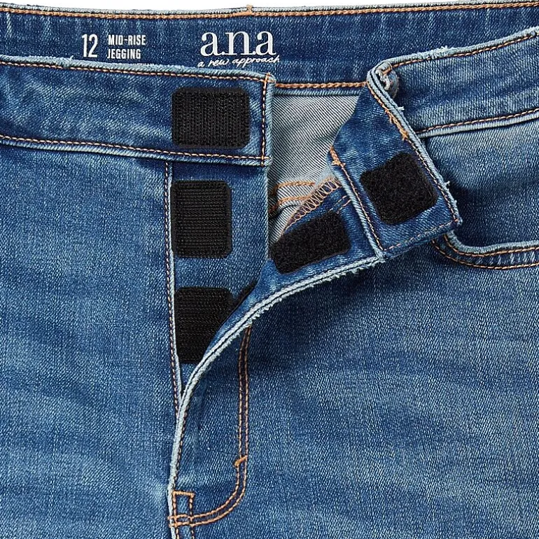 a.n.a Womens Mid Rise Adaptive Hidden Access Opening Skinny Fit Jegging Jean