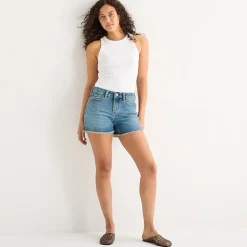 a.n.a Womens Mid Rise 3" Denim Short