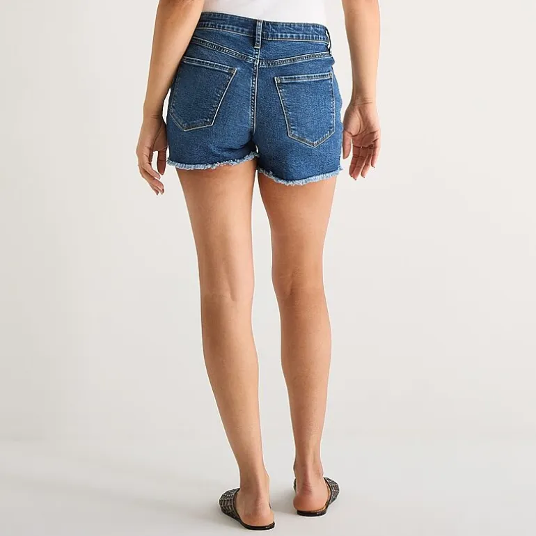 a.n.a Womens Mid Rise 3" Denim Short