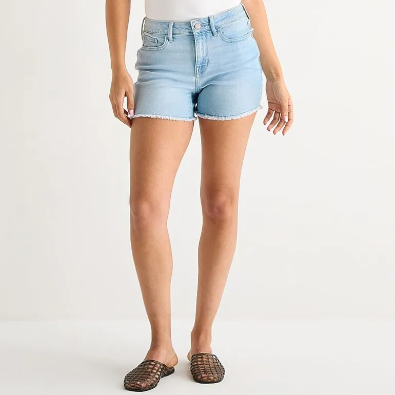 a.n.a Womens Mid Rise 3" Denim Short