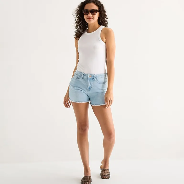a.n.a Womens Mid Rise 3" Denim Short
