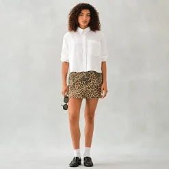 a.n.a Womens Mid Rise Mini Denim Skirt