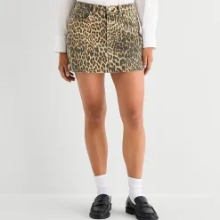 a.n.a Womens Mid Rise Mini Denim Skirt