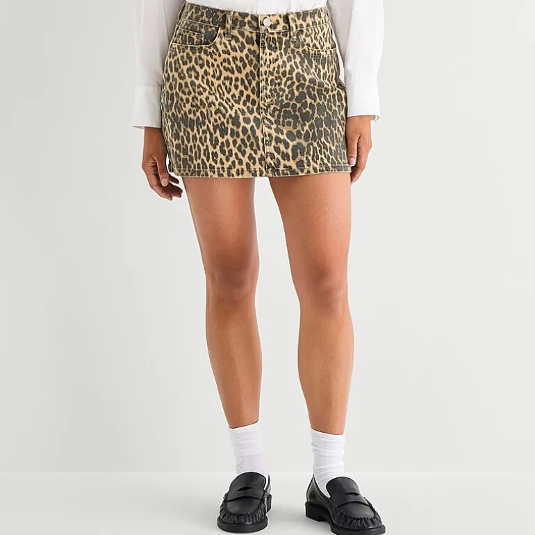 a.n.a Womens Mid Rise Mini Denim Skirt