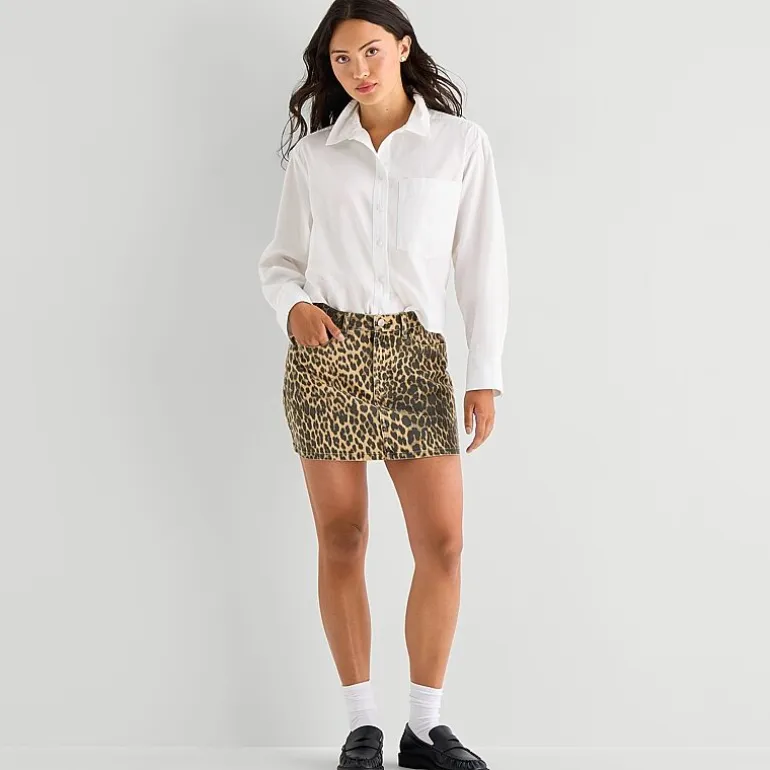 a.n.a Womens Mid Rise Mini Denim Skirt