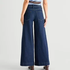 a.n.a Womens Mid Rise Wide Leg Jean