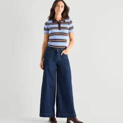 a.n.a Womens Mid Rise Wide Leg Jean