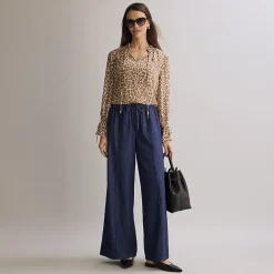 a.n.a Womens Mid Rise Wide Leg Jean