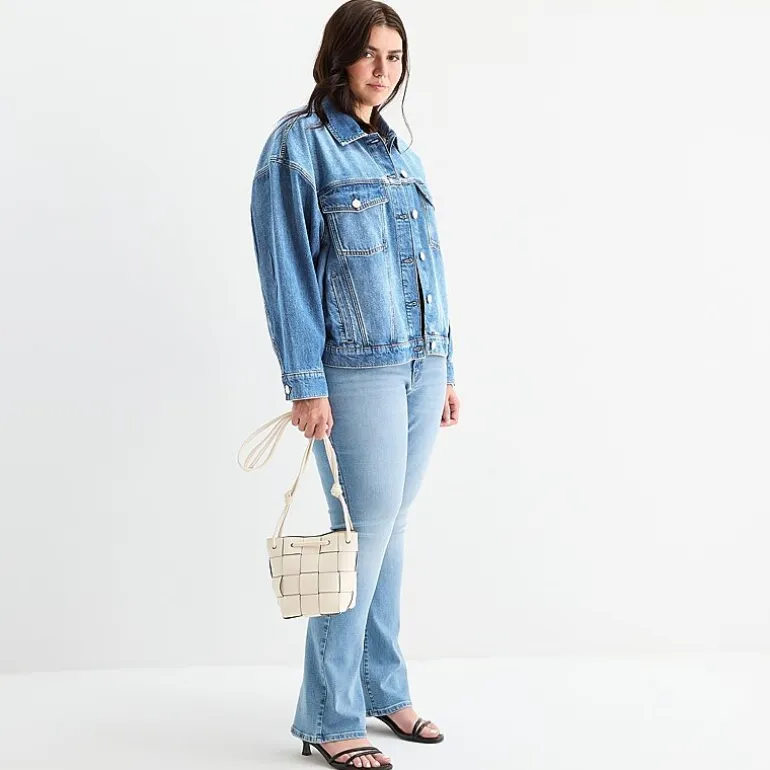 a.n.a Womens Plus Denim Midweight Jacket