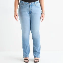 a.n.a Womens Plus High Rise Bootcut Jean